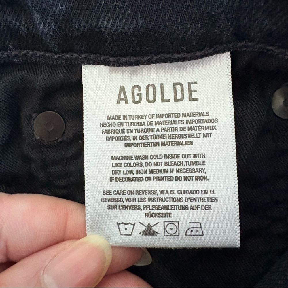 Agolde Black Riley Long Jeans - Picture 6 of 11